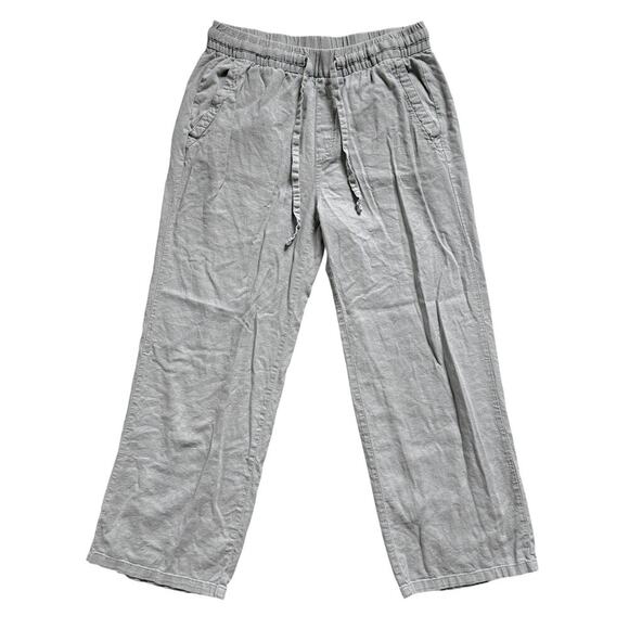 Old Navy High-Waisted Wide-Leg Linen Blend Pants in Gray Basalt Size M - Picture 2 of 6